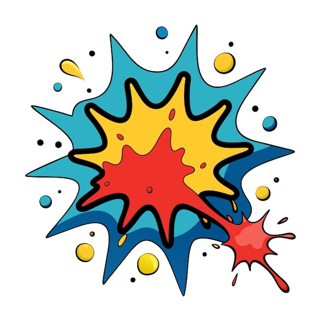 Vector comic splat splash vector illustratie