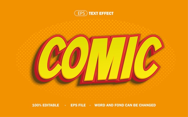 comic stijl tekst effect bewerkbare eps bestand