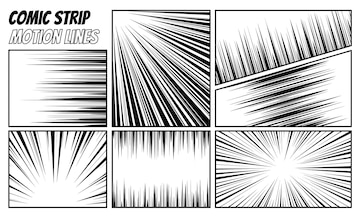 Comic strip radial motion lines set. Anime comics book hero speed or fight  action texture blast rays. Manga cartoon sharp drawing explosions  background collection. Vector eps illustration 8991671 Vector Art at  Vecteezy