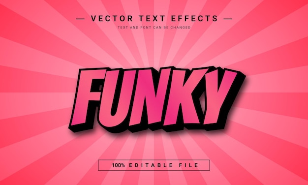 Comic style funky text effect design