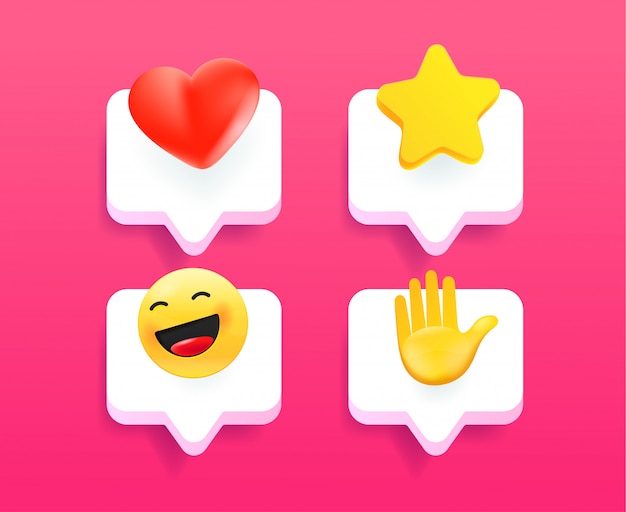 Comic style modern mobile phone message icons   collection