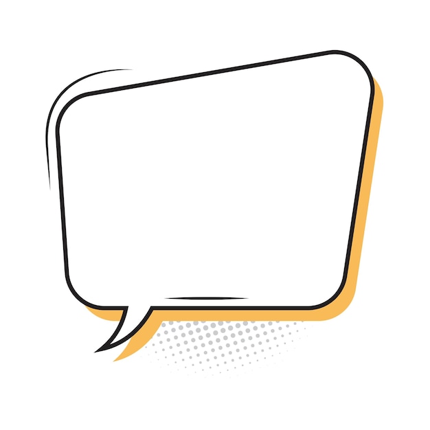 Comic Style Speech Bubble met halftone schaduw