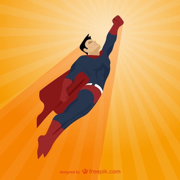 Vector comic style superhero illustration