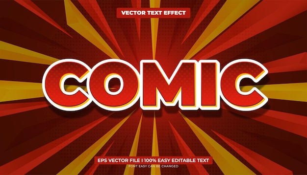 comic style with halftone 3d text effect editable