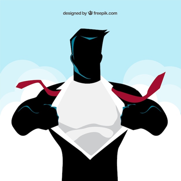 Vector comic superhero chest illustration