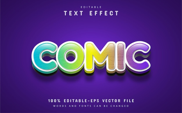 Comic tekst effect bewerkbaar