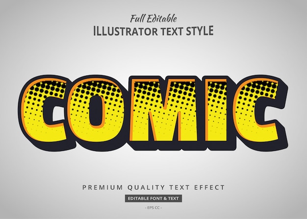 Vector comic text effect