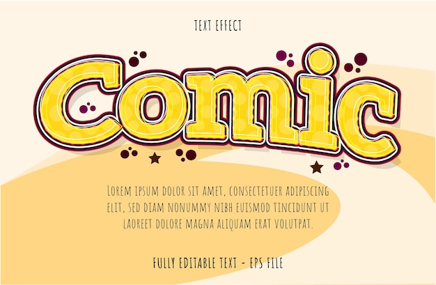 Comic text effect