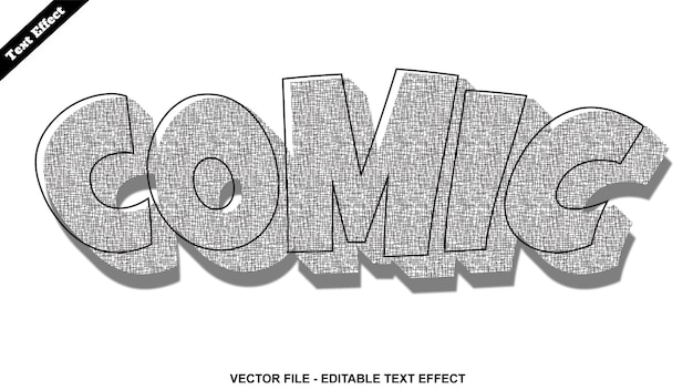 Vector comic text effect