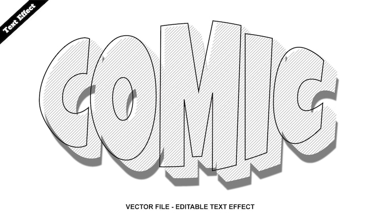 Vector comic text effect