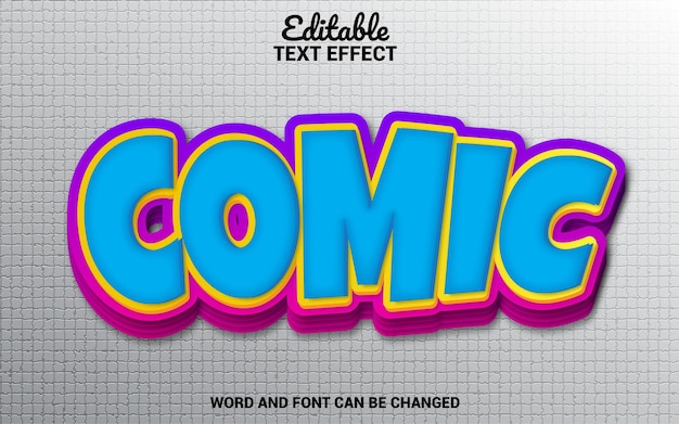 Vector comic text effect