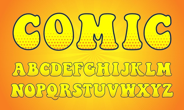 Comic text effect