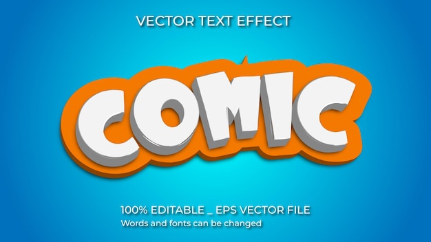 Vector comic_text_style_effect_vector