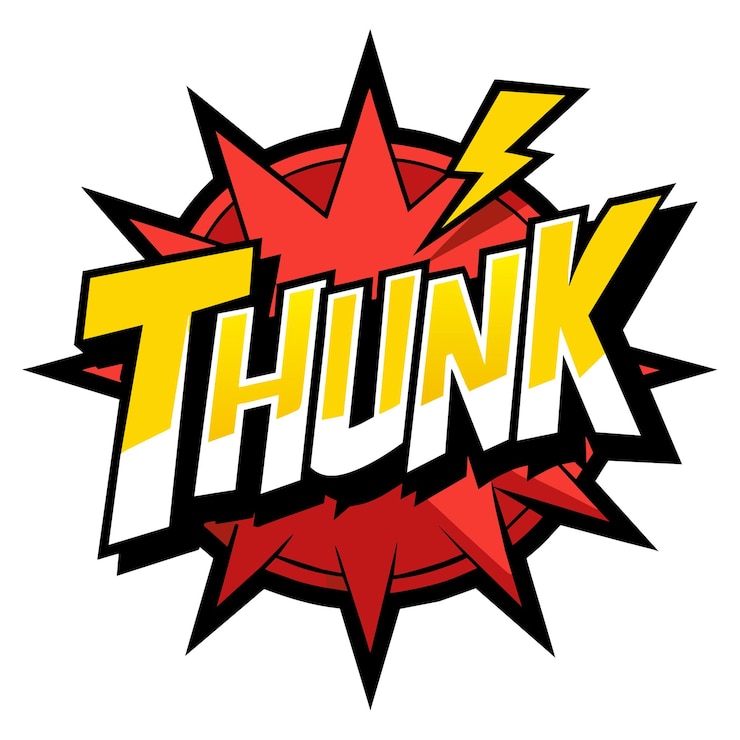 Vector comic thunk splash vector illustration