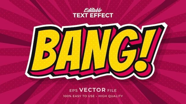 Comic typography premium editable text effect