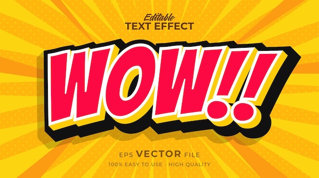 Comic typography premium editable text effect