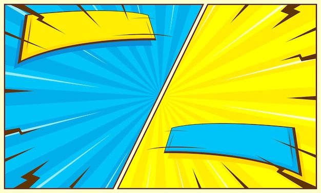 Comic versus fight background template