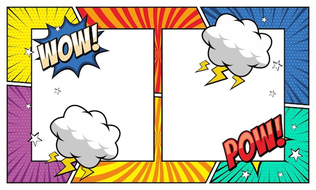 Comic versus vs background template