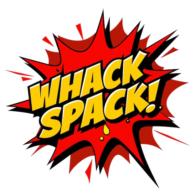 Comic Whack Spack Splash Vector Illustration