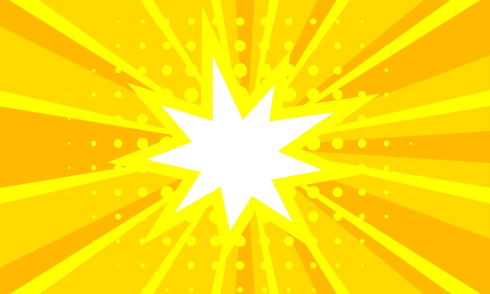 Premium Vector Comic Yellow Burst Background Design