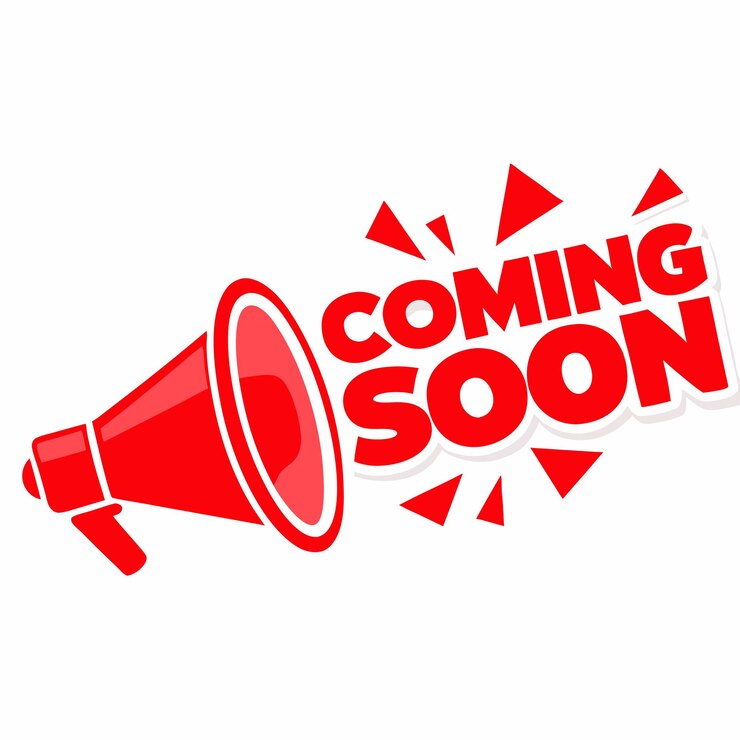Vector coming soon announcement background with megaphone on a isolated white background 23