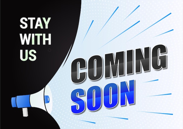 Coming Soon banner design template with editable text effect