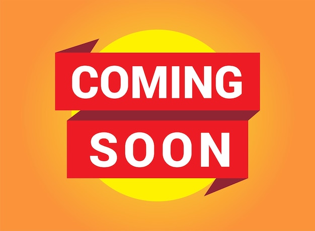 Coming soon banner design templete with abstract background vector illustration