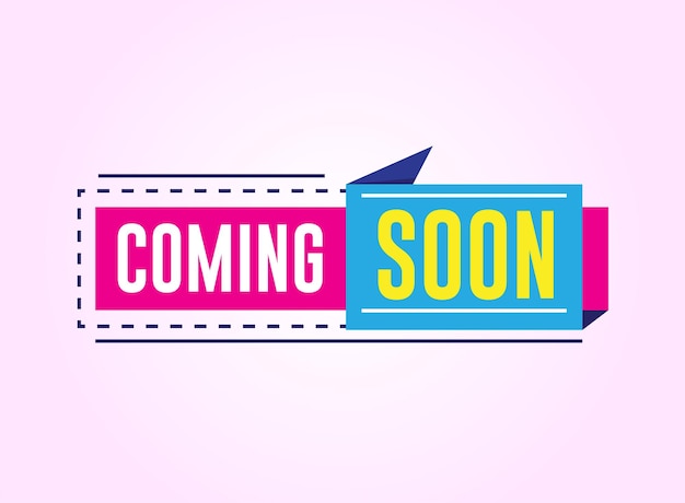 Vector coming soon banner design templete with abstract background vector illustration