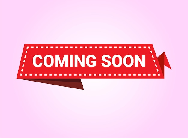 Coming soon banner design templete with abstract background vector illustration