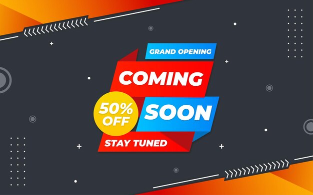 Coming soon banner design with editable text effect