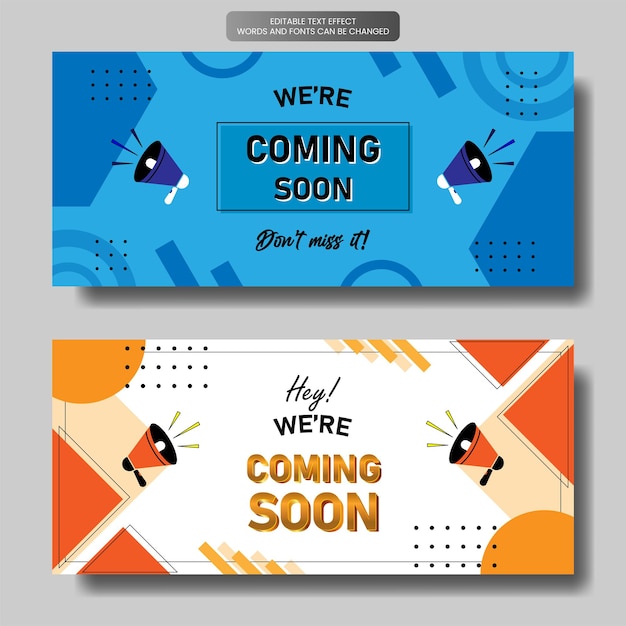 Vector coming soon banner design