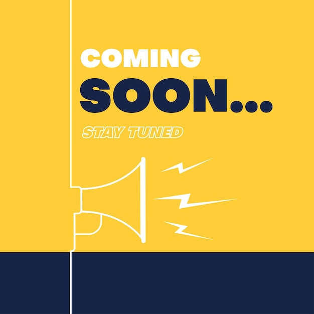 Coming soon banner or poster design vector illustration