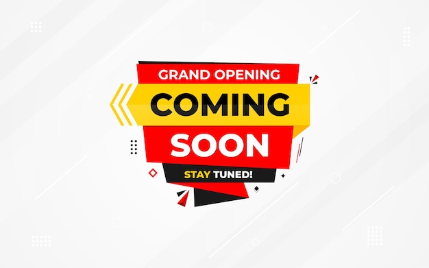 Coming soon banner template vector illustration sale banner grand opening banner