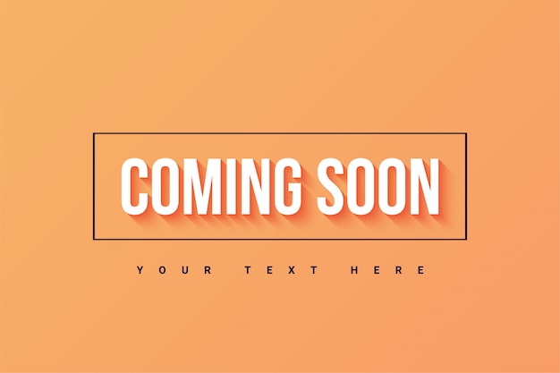 Vector coming soon banner template