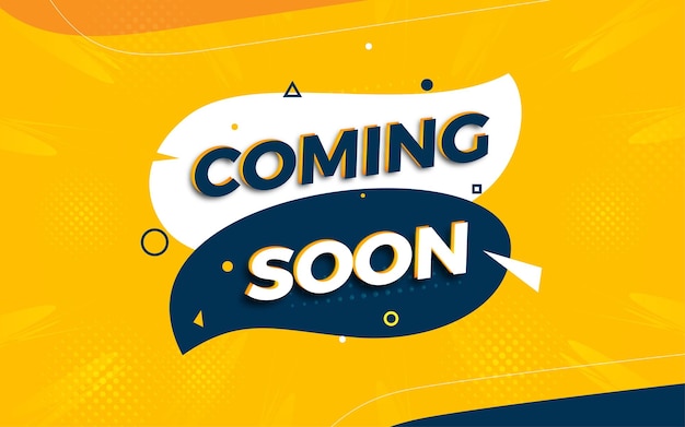 Coming soon banner with editable text effect