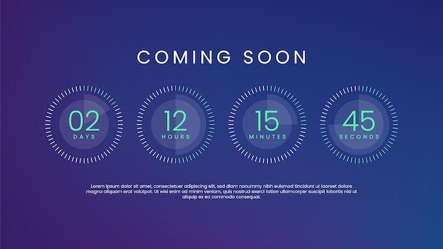 Coming soon countdown website timer
