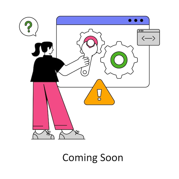 Coming Soon Flat Style Design Vector illustration Stock illustration