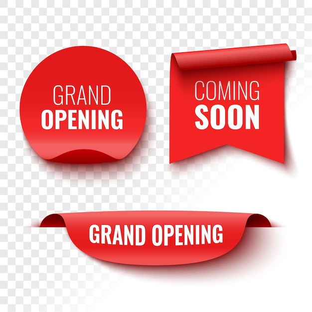 Grand opening soon announcement new shop Vector Image