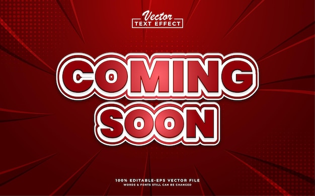 Coming soon sale poster sale banner design template with 3d editable text effect