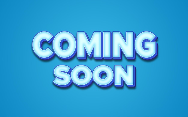 Coming soon sale poster sale banner design template with 3d editable text effect