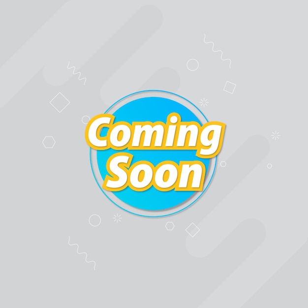 Coming soon tag in modern style