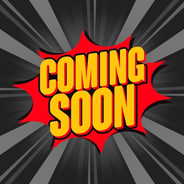 Coming soon teaser promo display graphic asset eps vector