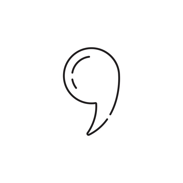 comma symbol icon illustration