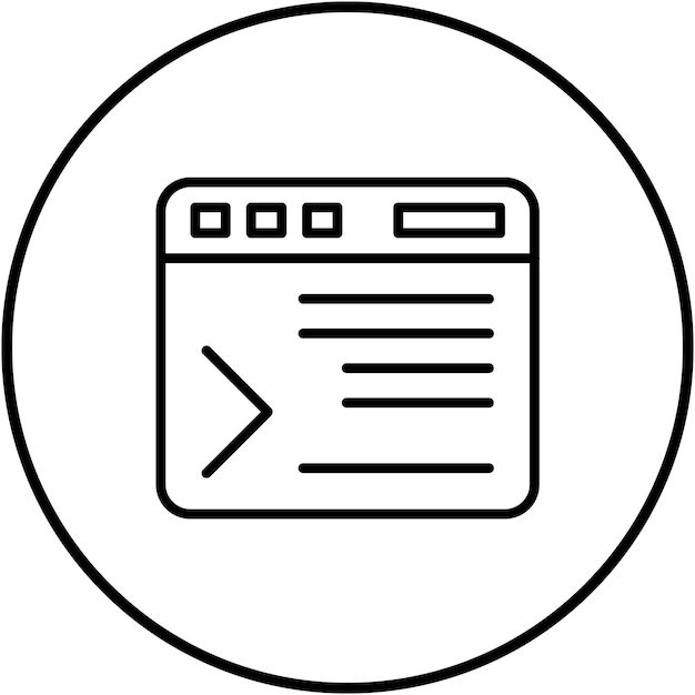 Икона вектора командной строки может использоваться для набора икон компьютерного программирования
