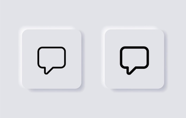 Vector comment icon speech bubble symbol talk chat message icons website web app ui mobile application icon