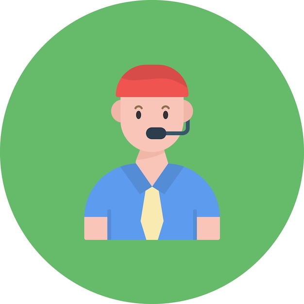 Commentator Flat Illustration
