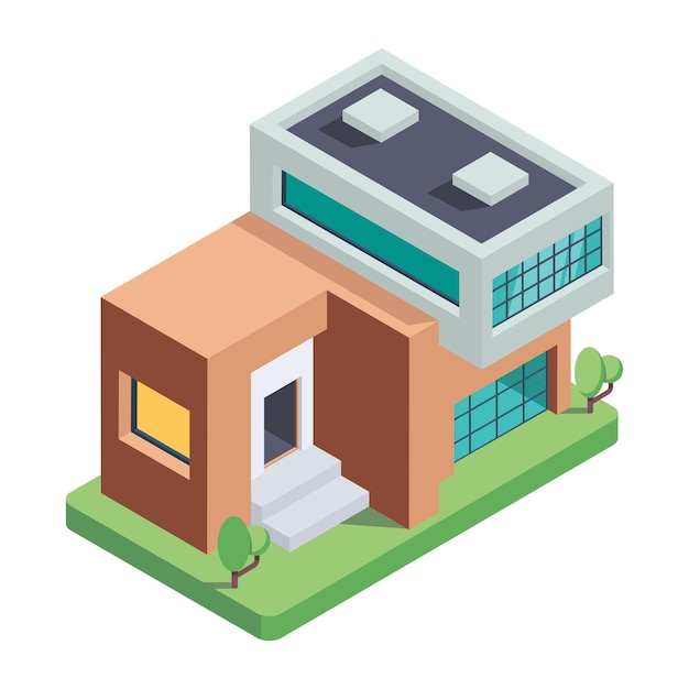 Vector commercial buildings icon