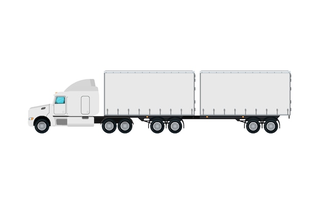 Vector commerciële vrachtwagen geïsoleerd pictogram