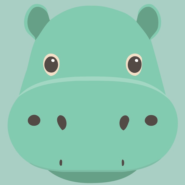 Common hippopotamus herbivore mammal animal face