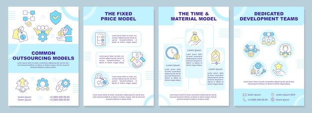 Modelli di outsourcing comuni nel modello di brochure it blu